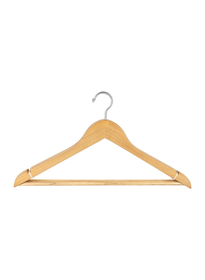 Royalford 3-piece Wooden Cloth Hanger Set-RF12799/ with 360 Degree Rotating Metal Hook, Lightweight, Trendy and Anti-Skid, Perfect for All Kinds of Dresses/ Heavy Duty, Suitable for Wardrobe for Hanging Clothes, Strappy Cloth, T-Shirt, Shirts, Dress/ Brown - Image 3